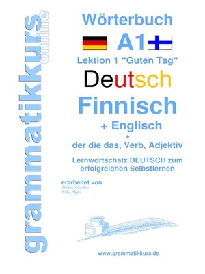cover image of Wörterbuch Deutsch--Finnisch--Englisch Niveau A1